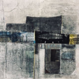 'Across' mixed media: exhibited at The Old Biscuit Factory.